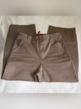 Spanx Women’s Brown Stretch Cropped Pants Sz M